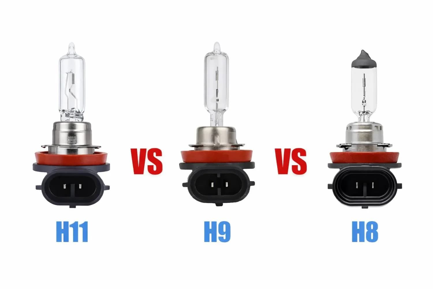 مقایسه پایه هدلایت H8 H9 و H11