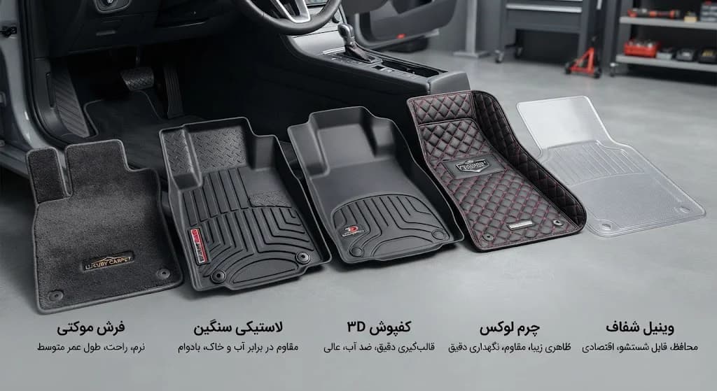 انواع جنس کفپوش خودرو